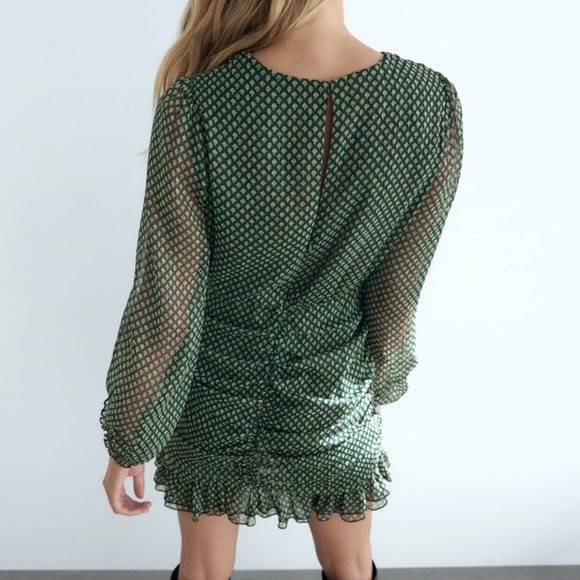 Zara metallic thread draped dress - Picture 5 of 6